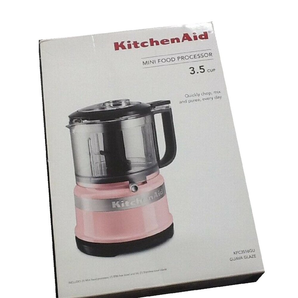 SOLD❗ new in box GUAVA GLAZE PINK KitchenAid 3.5-Cup Food Processor Chopper - Picture 2 of 11